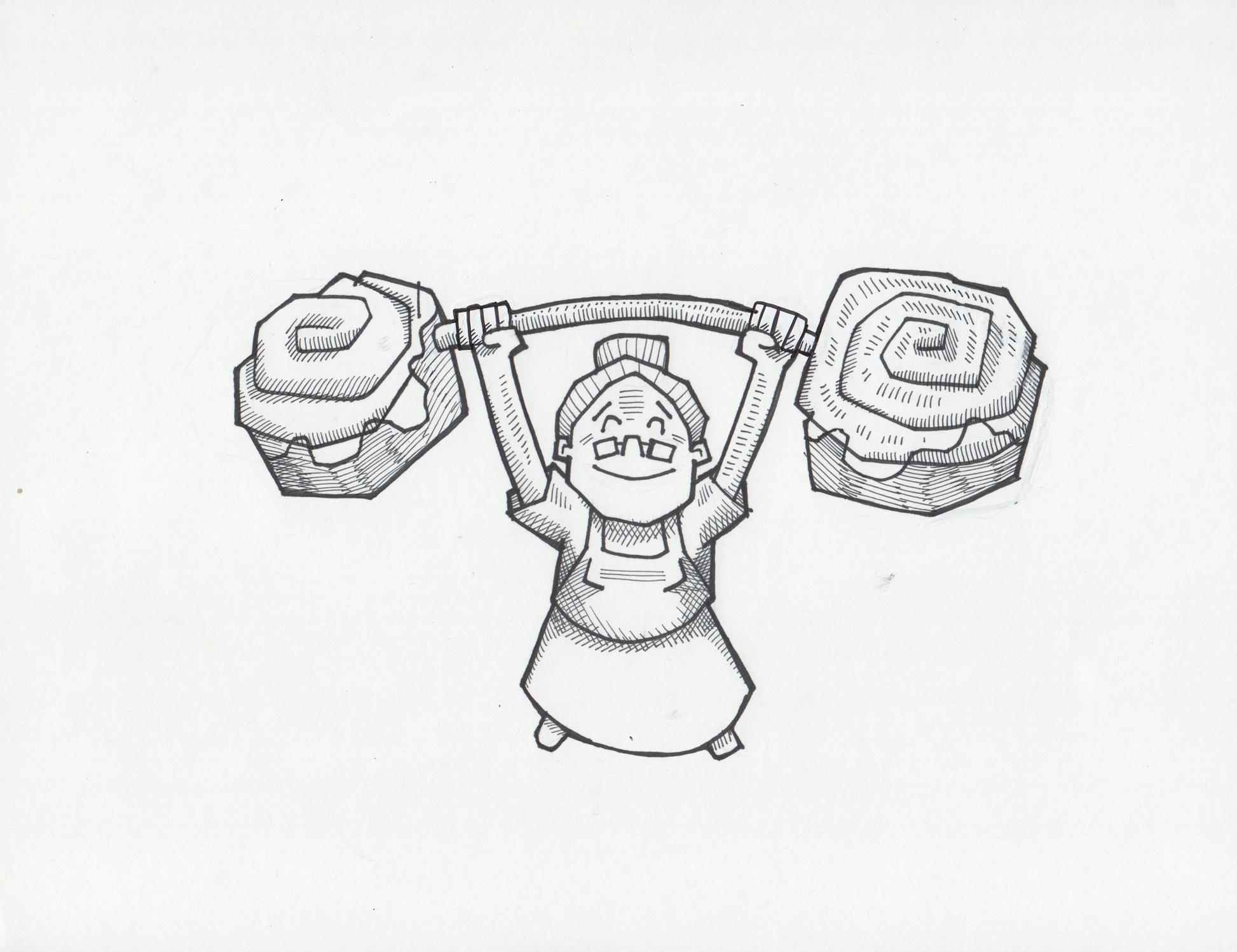 Cinnamon Roll Weightlifter